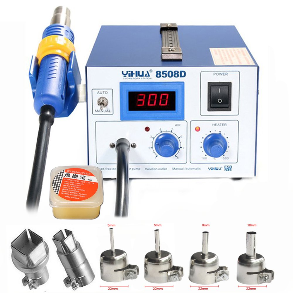 Stazione Aria Calda YIHUA 959D - 100-500°C Regolabile, 700W, 3 Preset, EU Plug - Foto 8