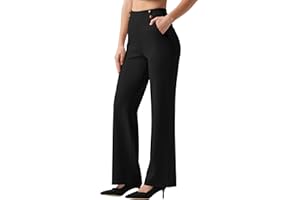 Willit Women's Wide Leg Dress Pants High Waisted Stretch Work Pants Office Business Casual Slacks Pockets Petite/Regular/Tall