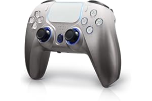 NBCP For PS4 Wireless Controller, Compatible With PS4/PS3/PC/iOS/Android,Six-Axis Gyroscope, Dual Vibration,1200mAh Battery,Dual Hall Effect Triggers,Touchpad,Turbo Function (Brow)