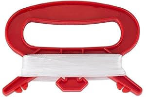 Red D Shape Kite Winder with 100m Line String, Outdoor Sports Flying Kite Board Tool Kit for Wind Spinners
