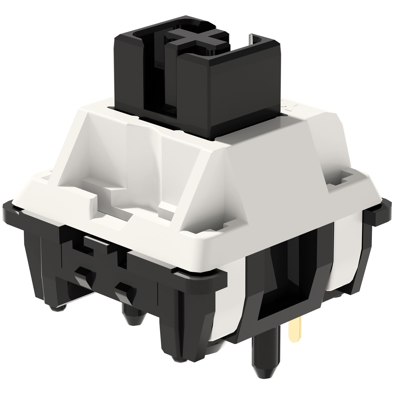 Photo 1 of YUNZII Linear Mechanical Keyboard Switch Set, 55gf Pre-lubed Switch with Dustproof Stem/Transparent PC Housing, 5-Pin Linear Switches for Mechanical Gaming Keyboard (35pcs, Cocoa Cream V2)