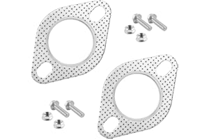 2PCS 2 Inch Exhaust Gasket OEM with 120-06310-0002,Heavy Duty Exhaust Flange Gasket with 4 Set Bolts and Nuts,Professional Ex