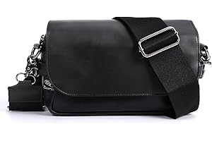 MEISEY Men's Leather Shoulder Crossbody Bag, Daytime Small Wallet Backpack, Anti-theft Travel Chest Bag with