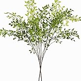SLanC Stems Faux Branches for Vase 2PCS 43.3 inch Nandina Greenery Artificial Stems for Vase Leaf for Home Shop Garden Décor (2)