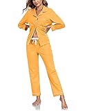 COLORFULLEAF Women's 100% Cotton Long Sleeve Pajama