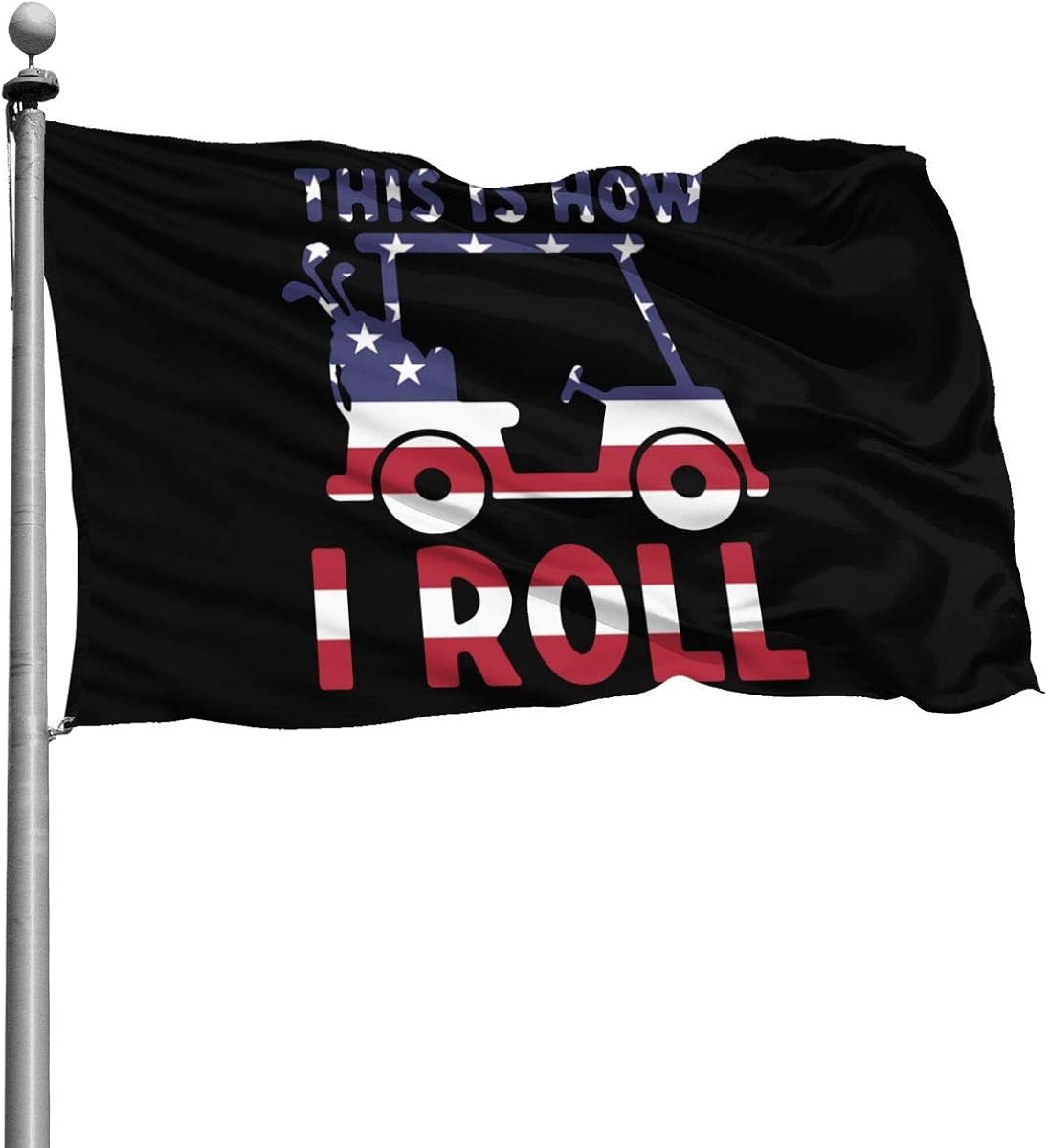 FLAGH579 This is How We Roll Golf Cart American Flag 4 by