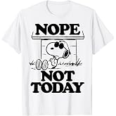Peanuts Joe Cool Nope Not Today Funny T-Shirt Tee