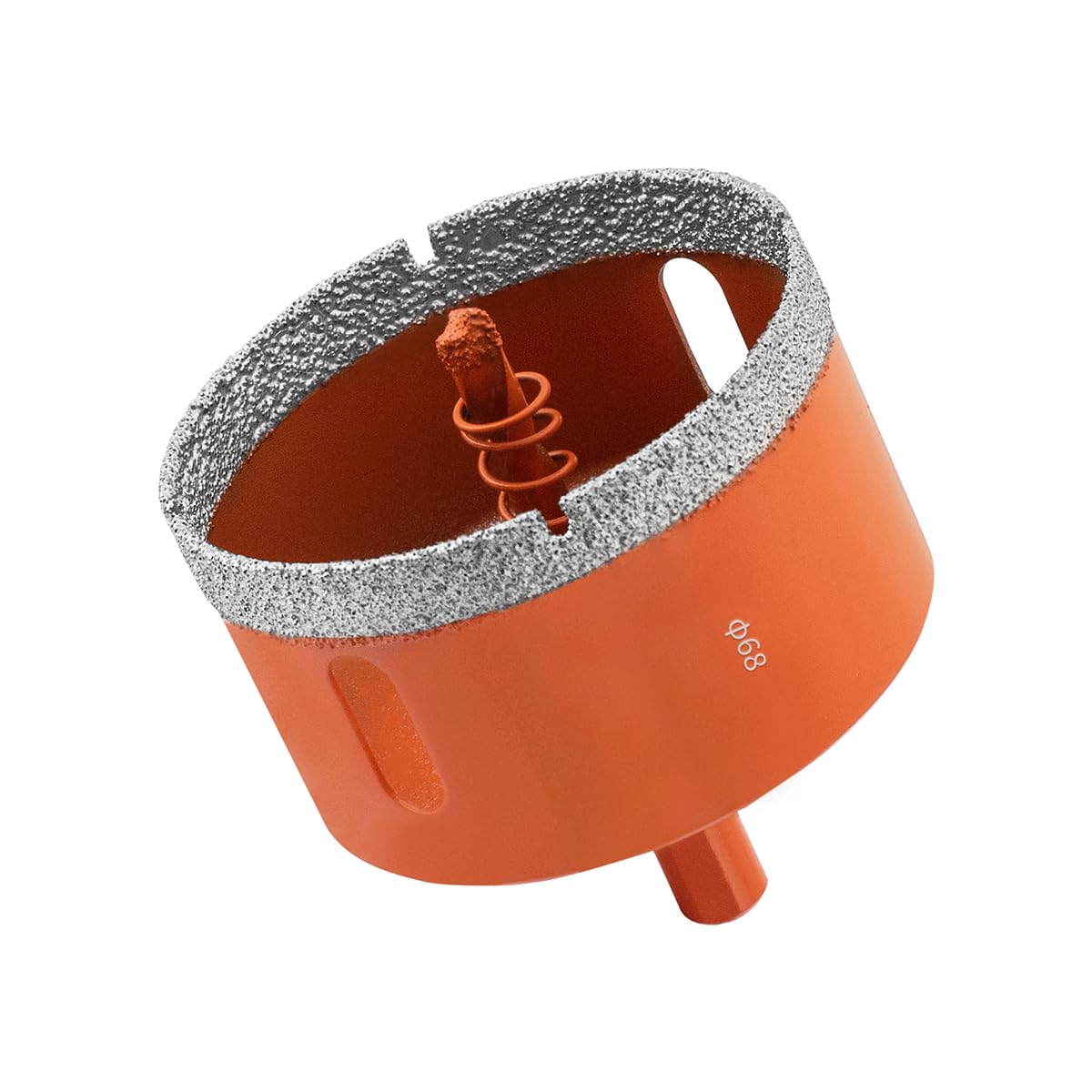 Meccion Diamond Hole Saw 68mm with Pilot Guide Bit, Professionals Brazed Diamond Drill Bit Hole Cutter for Tile, Porcelain, Glass, Ceramic, Marble