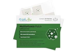 PatchAid Multivitamin Plus Patch Without Iron – Daily Vitamin & Mineral Support (30 Patches)