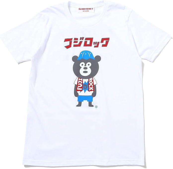 ビームス Beams Tシャツ Web限定 Fuji Rock Festival 17 Beams The Wonderful Design Works Fes Bear Tee メンズ White S Tシャツ カットソー 通販 Amazon