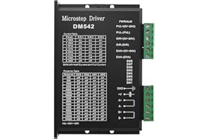 Tofelf CNC Digital Microstep Driver DM542 Stepper Motor Controller 2-Phase Digital Stepper Motor Driver 20-50V DC Max 4.2A for Nema 17, Nema 23 and Nema 34 Series Stepper Motor, Replace M542 M542H