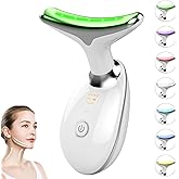 Red-Light-Therapy-for-Face, Portable Electric Face Massager with 7 Color LED (White)