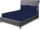 Sapphire Collection 200 Thread Count 100% Egyptian Cotton Fitted Sheet King Navy