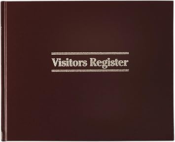 Amazon Com Adams Visitor Register 10 1 2 X 8 1 2 Red Office Products