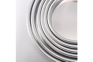 Anodized Aluminum Round Pizza Pan Set with Deep and Shallow Styles from 5 to 12 Inches, Designed for Home and Commercial Oven