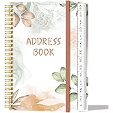 Address Book with Alphabetical Tabs - Small Address Book Spiral with Address Contacts, Special Date, Phone, Birthday & Intern