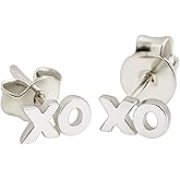 XO Stud Earrings - Tiny Dainty 925 Sterling Silver, Hypoallergenic – Handmade Minimalist Fine Jewelry for Women
