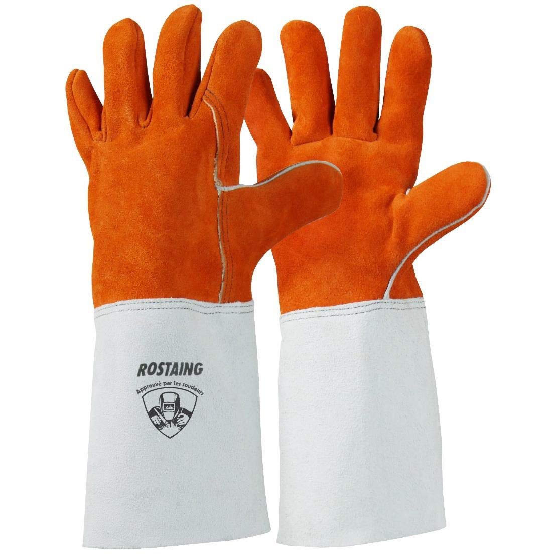 Rostaing Unisex's Splitweld Ultra Welding Gloves Size L Orange/Grey, 9 / L SplitWeld size 9/L