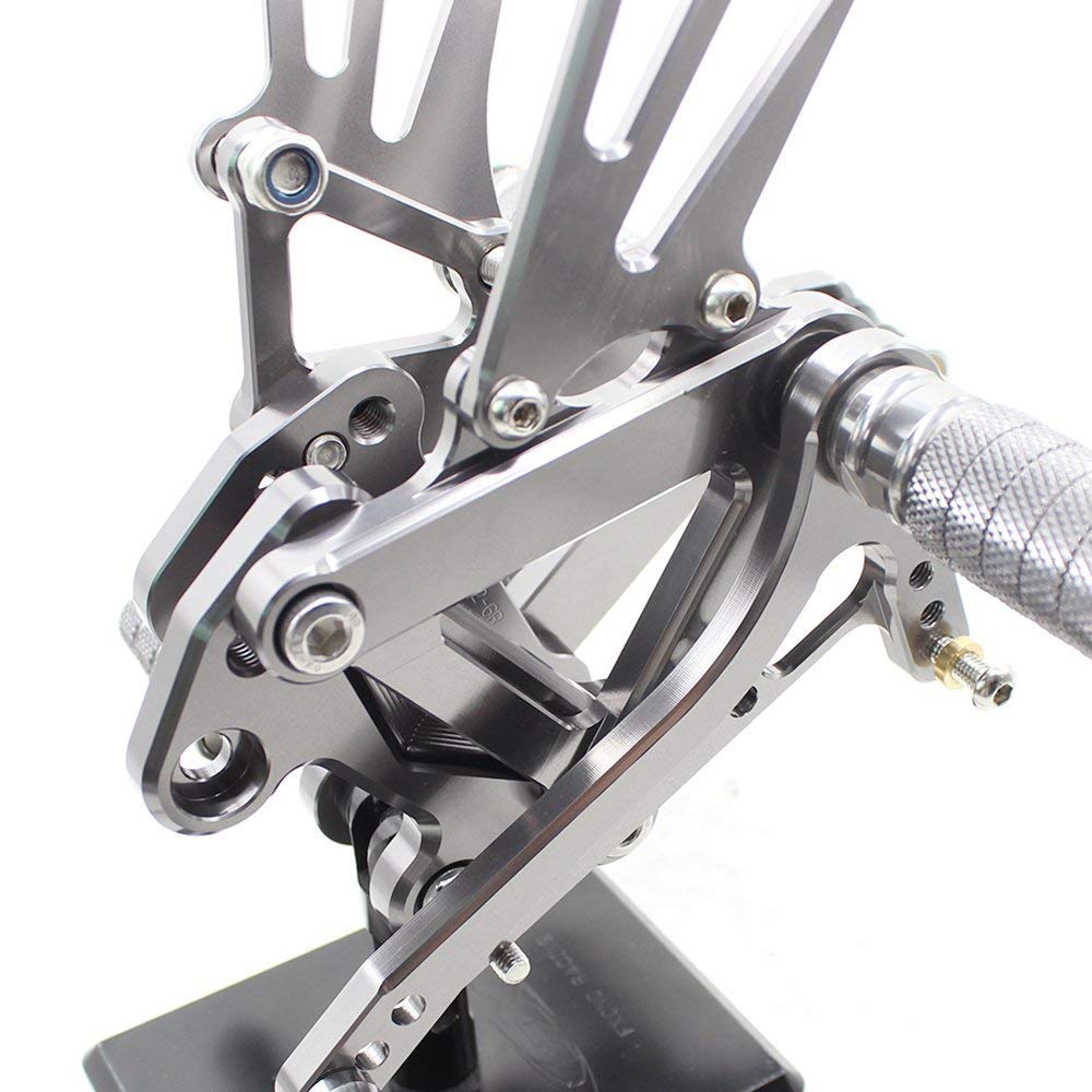 Commandes recul/ées moto r/églable Repose Pieds pour KAWASAKI ZX9R 1999 2000 2001 2002 2003 Gray