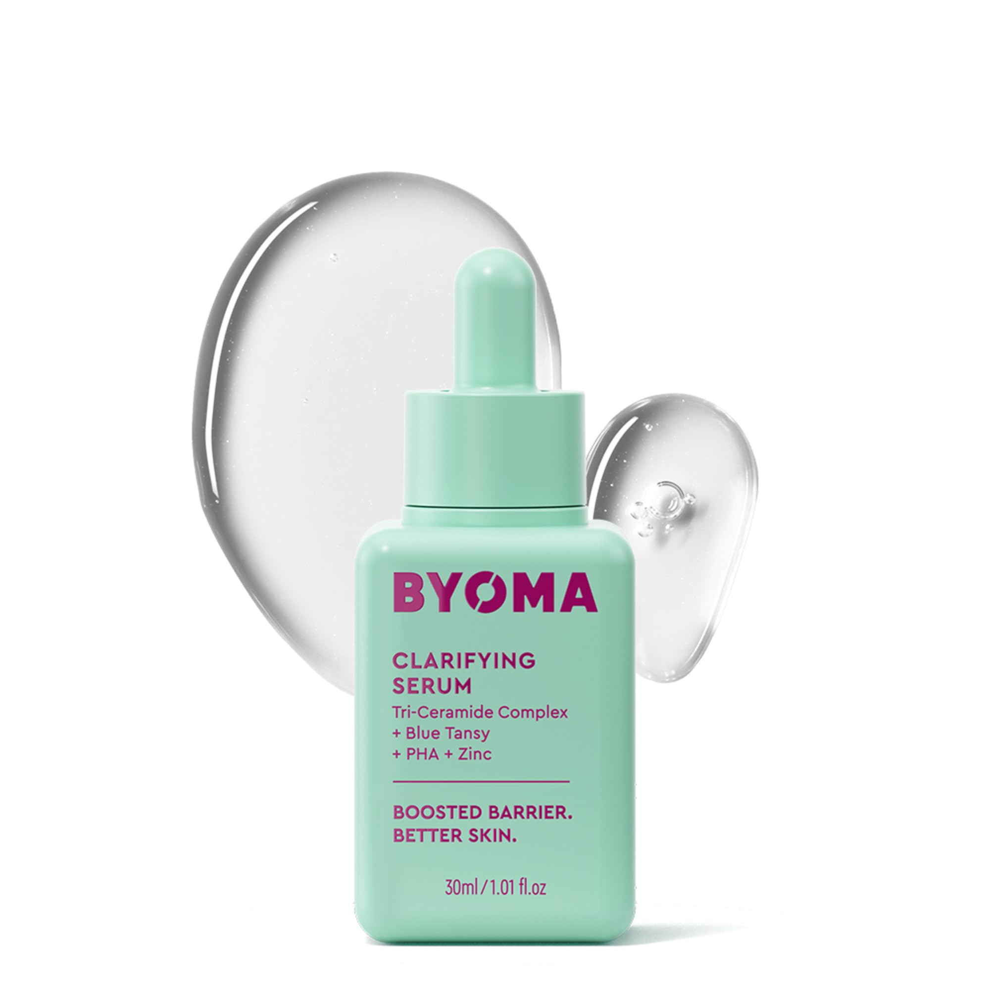 Photo 1 of BYOMA Clarifying Serum - Barrier Repair Serum - Clarifying Facial Serum for Acne Prone Skin - Calming Face Serum with Ceramides, Blue Tansy, PHA & Zinc - Balanced & Healthy Skin - 1.01 fl. oz