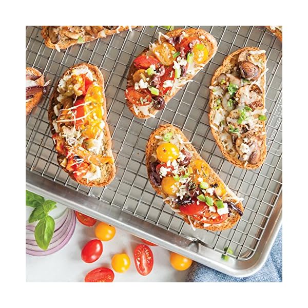 Nordic Ware 2 Pc Naturals Big Sheet W/Oven Safe Nonstick Grid, 1 Pack, Aluminum The Home