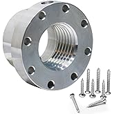 HAowosi Placa frontal de torno de 2-1/2 pulgadas, placa frontal de aluminio con tornillo para husillo de 1-1/4 pulgadas x 8TP