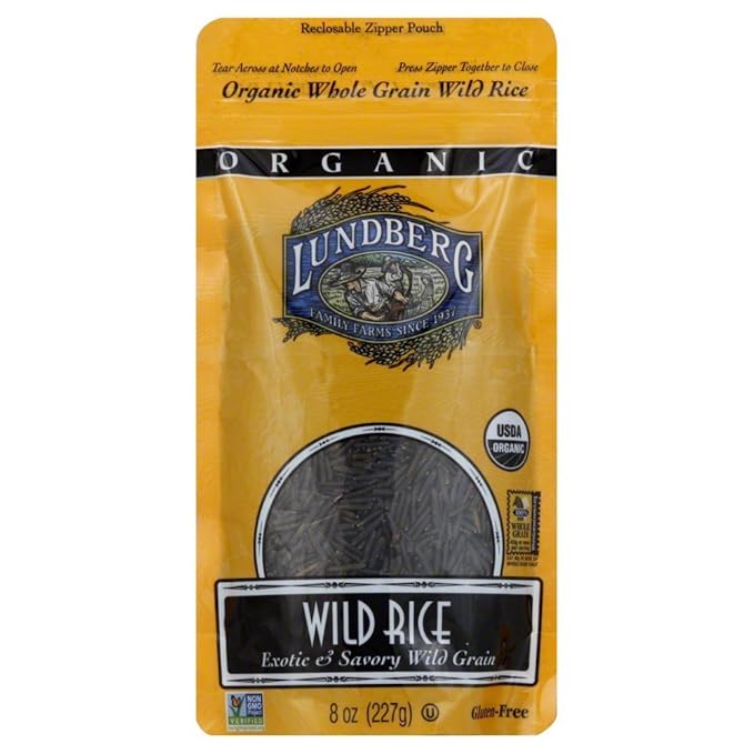 Organic Wild Rice (Pack of 6) Pack Of 6 Dried White