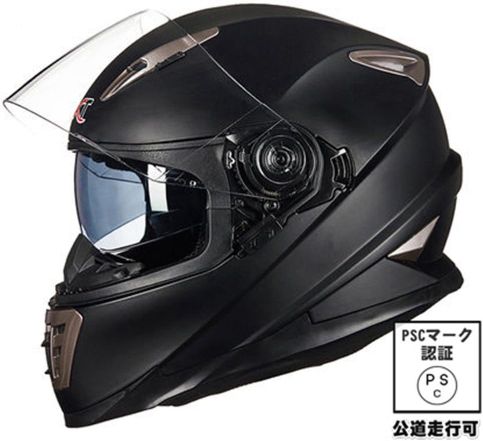 Amazon Gxt999フルフェイスヘルメットシステムヘルメット Bike Helmetおしゃれバイクヘルメット 多色 人気商品 Pscマック付き 男女通用 ダブルシールド カラー1 L フルフェイス 車 バイク
