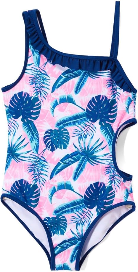pink palm swimsuit