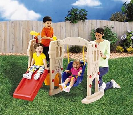 little tikes swing along castle