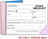 Cherry Printers Carbonless NCR Receipt Book 2pt A6 50 Set Perforated Receipts view 3