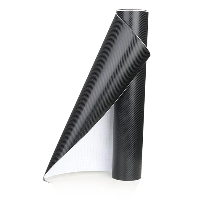 Rupse Carbon Folie Aufkleber, 4D Autofolie Carbon Folie Aufkleber DIY Decor Wasserdicht Car Stickers(50x152cm Schwarz?