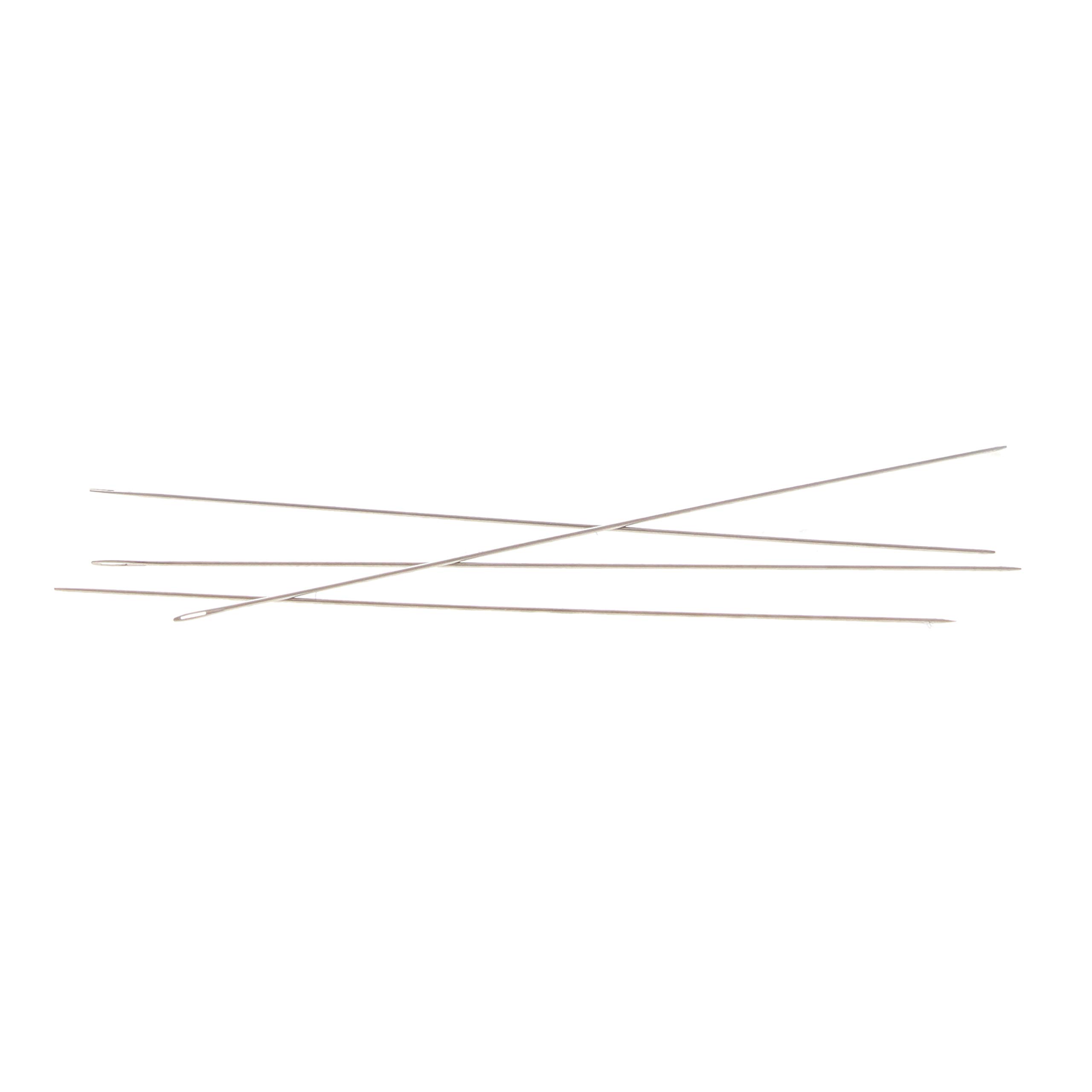 The Beadsmith English Beading Needles, Size 13, 4 Needles per Card, Made in England, Use for Loom Weaving Beadwork, Off-Loom Stitching and Jewelry Making with Seed Beads