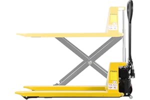 Xilin Manual Pallet Jack High Lift Truck Hand Scissor Pallet Truck 45" Lx27 W 2200lbs Capacity 3.3" Lowered 31.5 Lift Height Suitable for Open Bottom Pallets, JF685