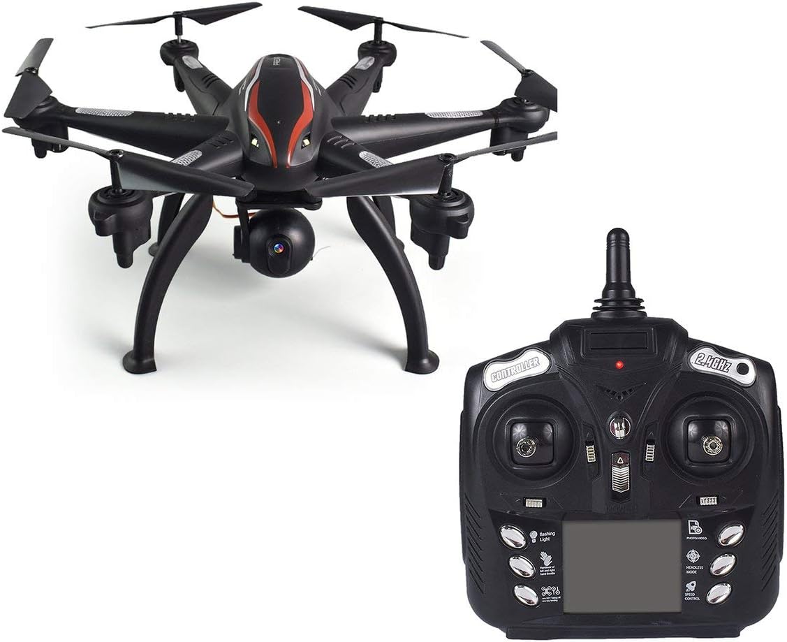 uqiangbao Fit L100 6-Axis 4CH 1080P Wide Angle 5G RC Drone Quadcopter Aircraft Plane WiFi FPV Dual GPS 180°Adjustable Camera Remote Control