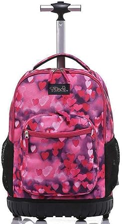 pink briefcase on wheels