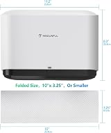 modunful Paper Towel Dispenser Wall Mounted ABS White view 7