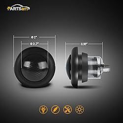 Partsam 5x 3/4" Mini Smoke Lens Amber LED Clearance