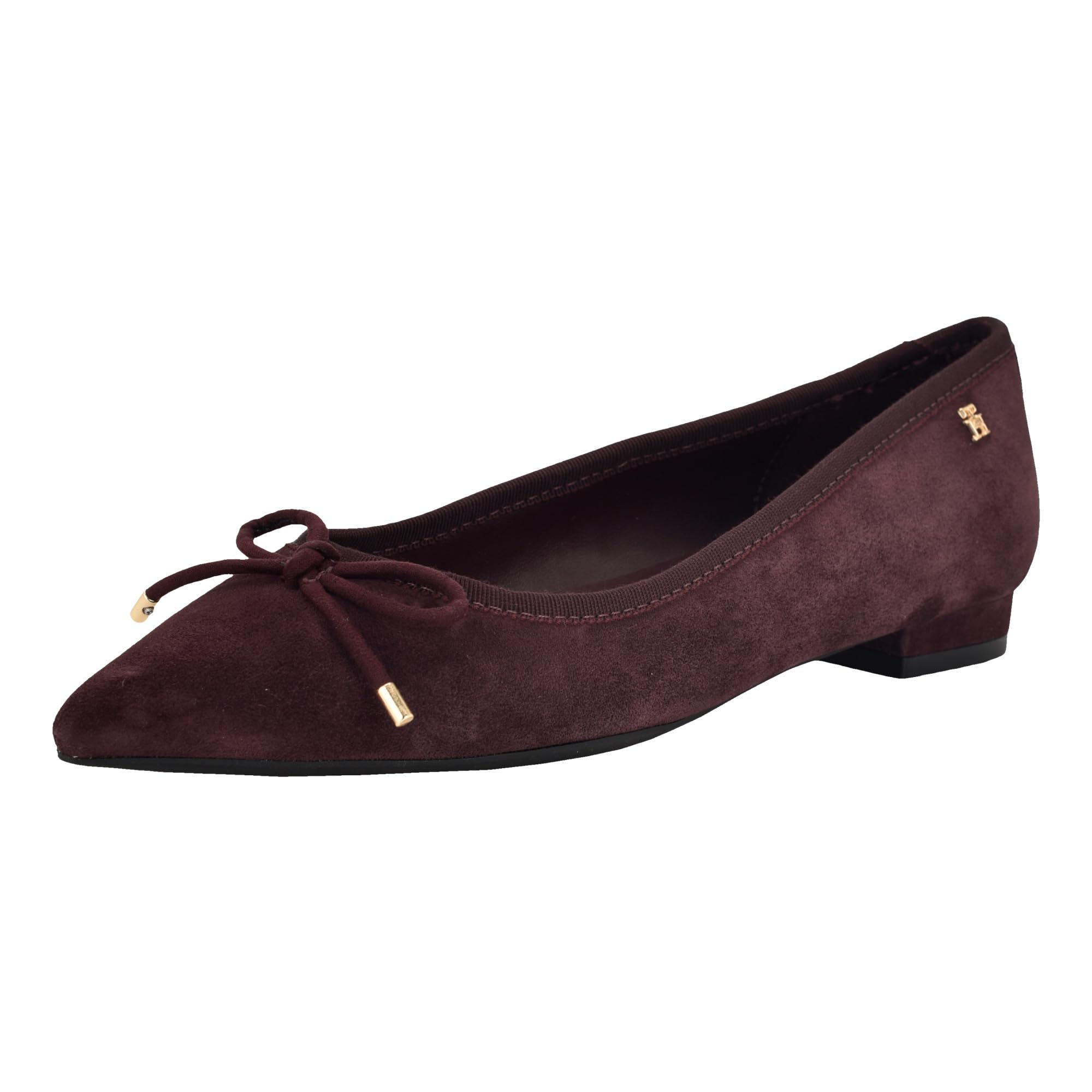 Tommy Hilfiger Women’s Kimio Flat, Dark Red Suede 600, 6.5