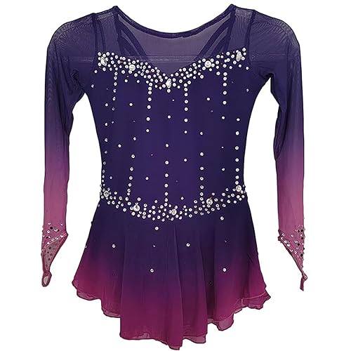 open lace back dress Amazon.com: JoyCan Women's Purple Long-Sleeved Figure Skating Dress for Ice  Skating Performance : Clothing, Shoes & Jewelry