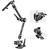NEEWER 21" Magic Arm Camera Mount with Super Clamp, Overhead Desk Mount with 360° Dual Ball Head, 1/4" 3/8" 5/8" Stud Adapter