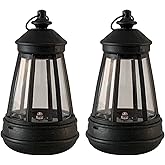 Killoywin Outdoor Figurine Mini Solar Lantern Replacement LED DIY Small Solar Lantern Outdoor IP44 Waterproof 2PACK