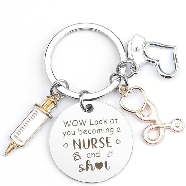Personalized Nurse Keychain Gift - Custom Acrylic Photo Keychain, 3.34 Inch Round, Multicolor Design For Nurses - View #10