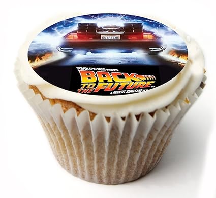 Back To The Future 20 X Pre Cut Fairy Cake Cupcake Edible Topper