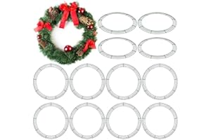 Aodaer 12 Pack 18 Inch Wire Wreath Frame, Christmas Dark Green Wire Wreath Ring, Round Metal DIY Floral Crafts Wreaths for Halloween New Year Holiday Valentines Day Decorations