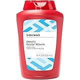 Amazon Brand - Solimo Men's Body Wash, Fresh Scent, 18 Fluid Ounce (Pack of 6)