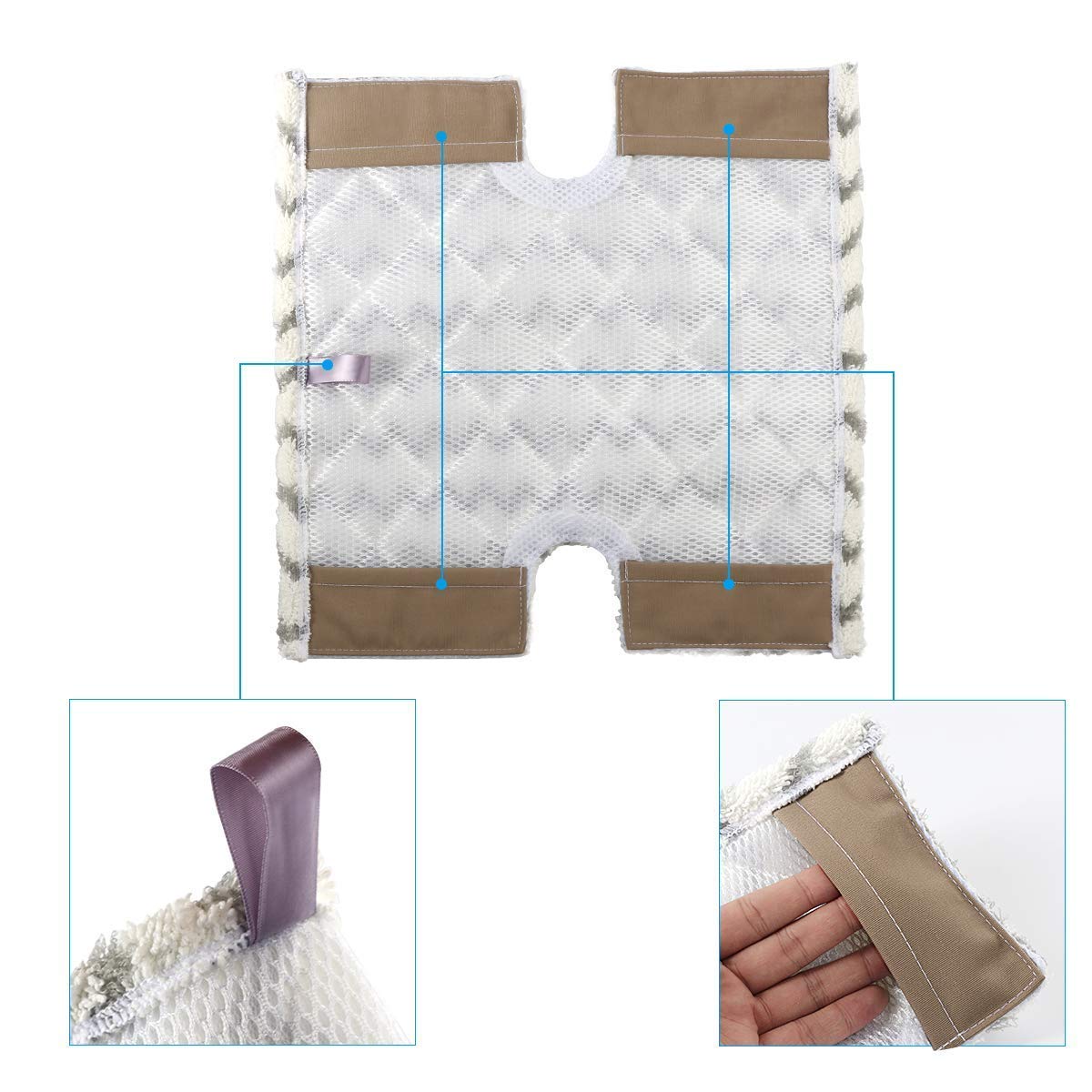 Tingkam 5 Pack Shark Steam Mop Microfiber Replacement Cleaning Pads