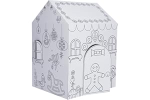 ColorJo “Christmas Wonderland” Color Your Own Playhouse - Spread The Joy and Wonder of Christmas by Your Creativity and Imagination. Best Kids Art & Craft for Holiday Season, Perfect Coloring Toy 3+