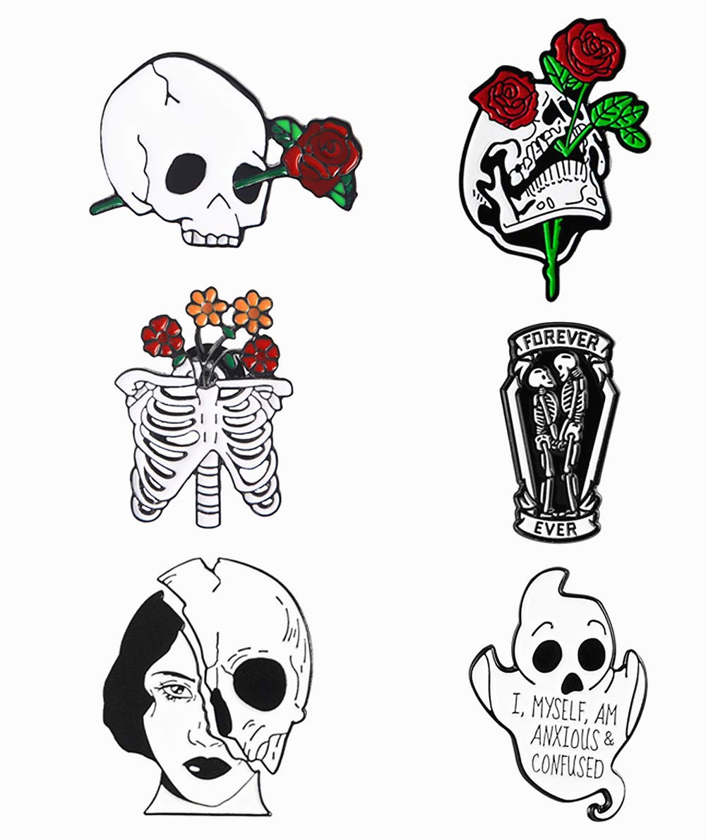 7 Enamel Pins Set-Enamel Pins for Backpacks Cute Pins for Jackets Enamel Pin Set for Bookbags Lapel Pin