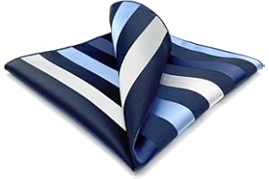 S&W SHLAX&WING Striped Mens Pocket Square Elegant Large Business for Suit Jacket